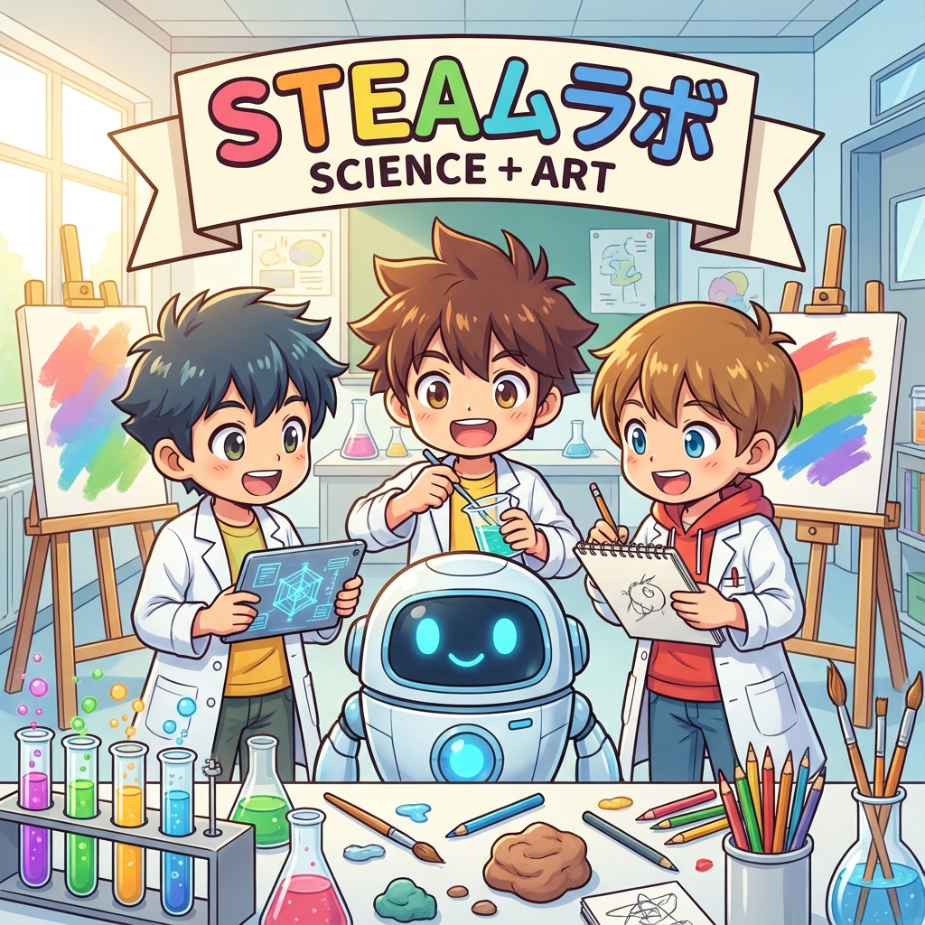 夏休みの自由研究に！AIで「科学アート」のSTEAM教育に挑戦